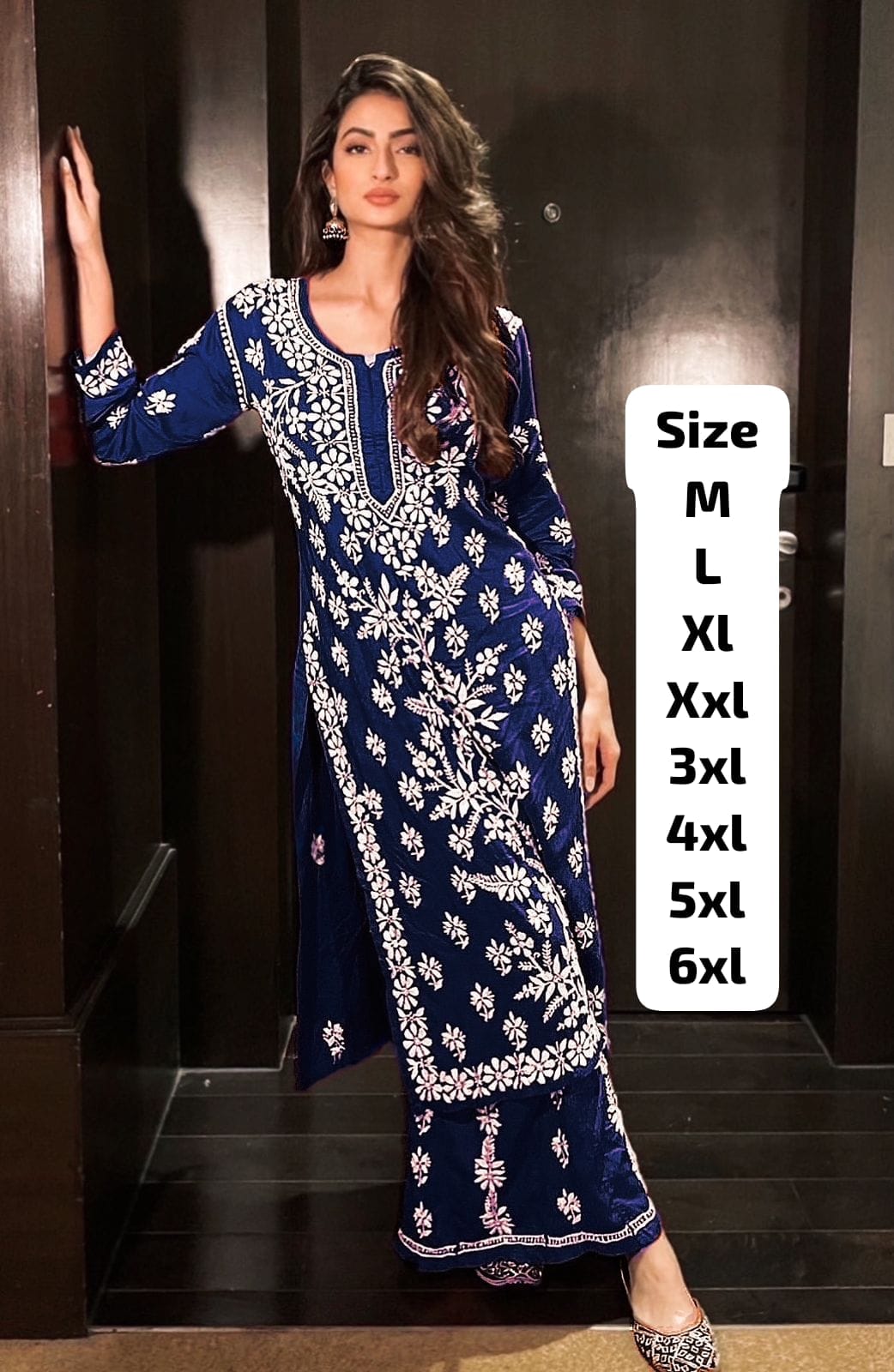 AE 7792 KURTI HEAVY RAYON COTTON FABRIC WITH CHICKENKARI STYLE EMBROIDERY WORK