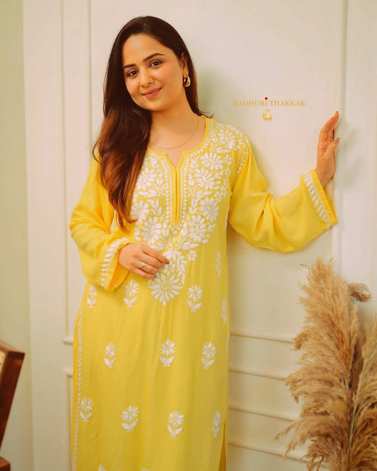 AE1025 Beautiful Chikankari Embroidery Kurta Set