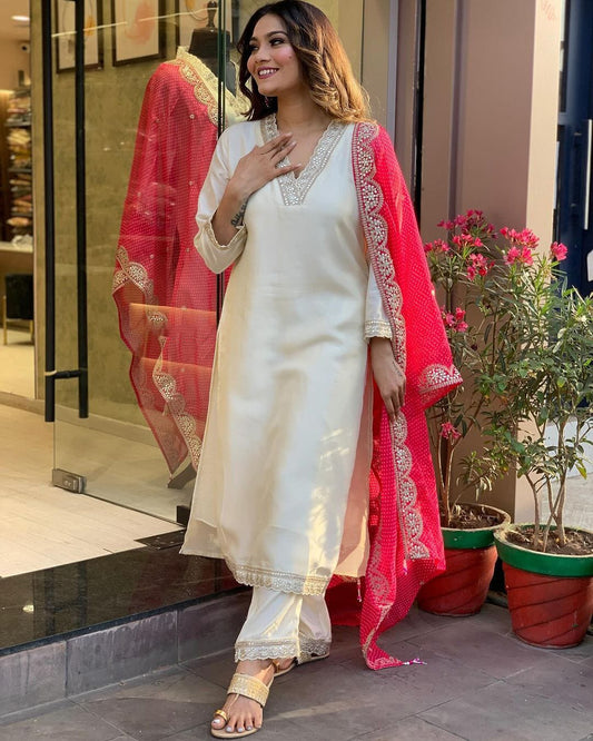 AE 1004 NEW  STYLISH DESIGNER HEAVY  ROSE GOLD EMBROIDERY WORK WITH PANT